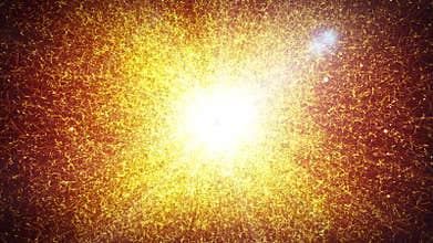 Abstract Fractal Starburst With Particles Loop