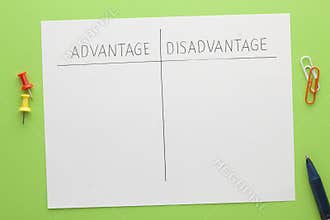 Advantage Disadvantage Concept