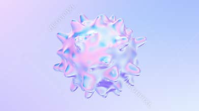 Abstract liquid shape molecule virus 3D video
