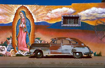 Car with Guadalupe