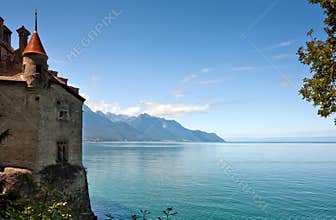 Chillon castle and Lac Leman, Montreux - Switzerland