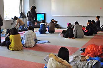 Japan earthquake relief centre.