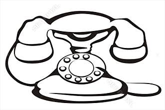 Retro telephone symbol