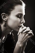 Faith and religion - prayer of woman