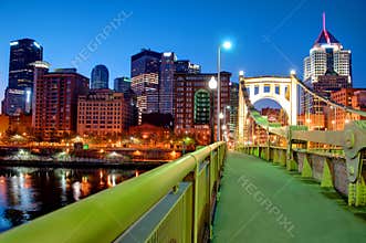 Pittsburgh Skyline at Sunrise