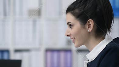 Real estate agent showing a house project to a customer