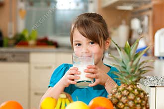 Child drinking milk
