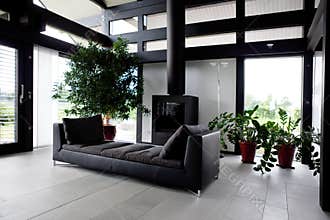Modern house, living-room