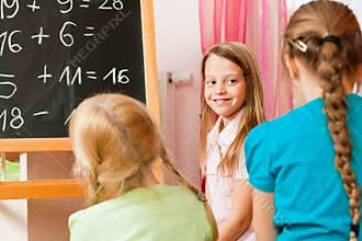 Children playing school