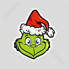 Grinch emoticon emoji Slightly Face