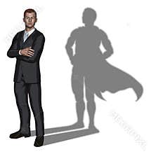 Businessman superhero concept