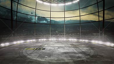 Landscape virtual studio backdrop for tv shows, commercials or events