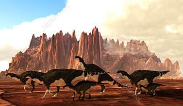 Brachylophosaurus Dinosaur Herd