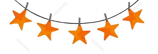 Beautiful drawing of festive stars. Close up