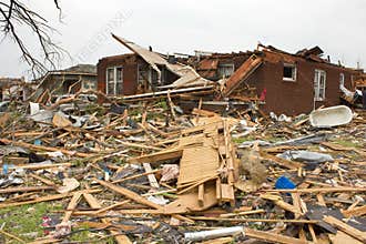 Tornado Damaged House Joplin Mo