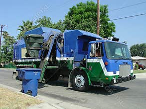 Trash and Recycling Truck