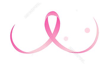 Pink Ribbon shaped breast cancer