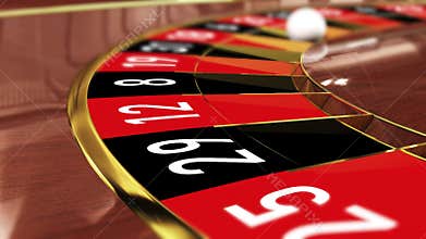 Casino Roulette wheel - Lucky number 6 black six black
