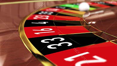 Casino Roulette wheel - Lucky number 2 black two black