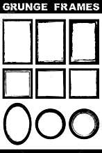 Grunge border frames set