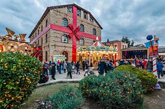 Christmas park Mill of the Elves in Trikala.
