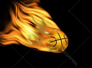Basketball on fire