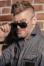 Cool brutal man