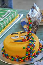 Emoji Cake with M&M Candies