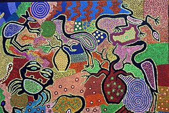 Aboriginal dot painting artwork in Derby Kimberley Western Australia