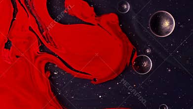 Paint mix mysterious galaxy haze red ink blend