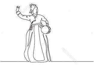 Korean Traditional Music performance of Gugak. Continuous one line drawing minimalist design vector illustration