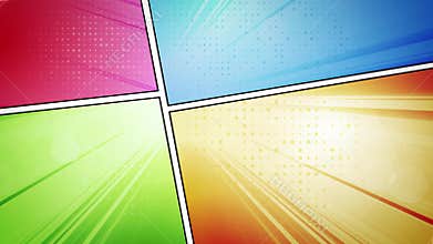 Comic Book Action Background With Speed Fx