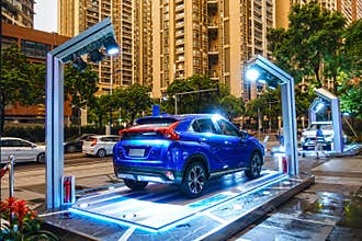 Automobile open-air exhibition platform