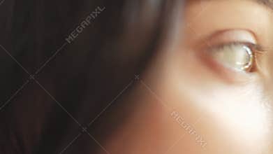 Disappointment sorrow brown eyes sensitive woman