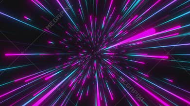Looped animation. Interstellar travel through space and time at the speed of light.