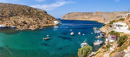 Heronissos bay at the north edge of Sifnos. Greece