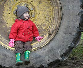 Child on wheel