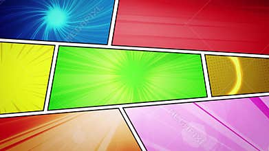 Comic Book Action Background With Speed Fx