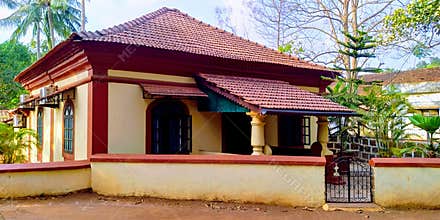 A rural side beautiful house image