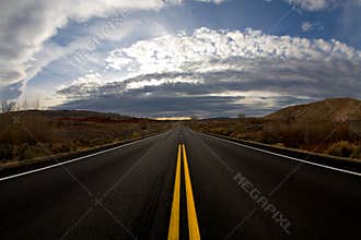 road at dusk