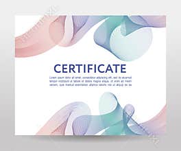 Certificate. Template diplomas, currency. Vector gradient frame