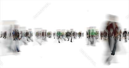 Blurry people time lapse footage