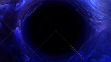 Ink swirl time travel black hole blue fog circle