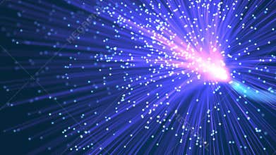 Abstract fiber optics background