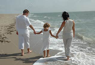 Young Family on the Beach