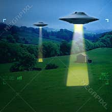 UFO in a meadow