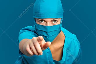 Nurse doctor blue  woman healthcare medical