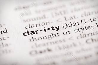Dictionary Word Series - Clarity