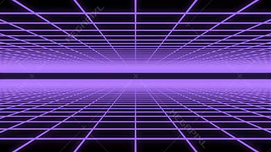 Purple neon grid loop