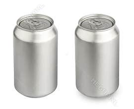 Metal aluminum beverage drink can isolated on white background clipping path. photography